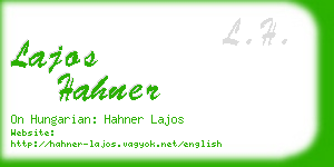 lajos hahner business card